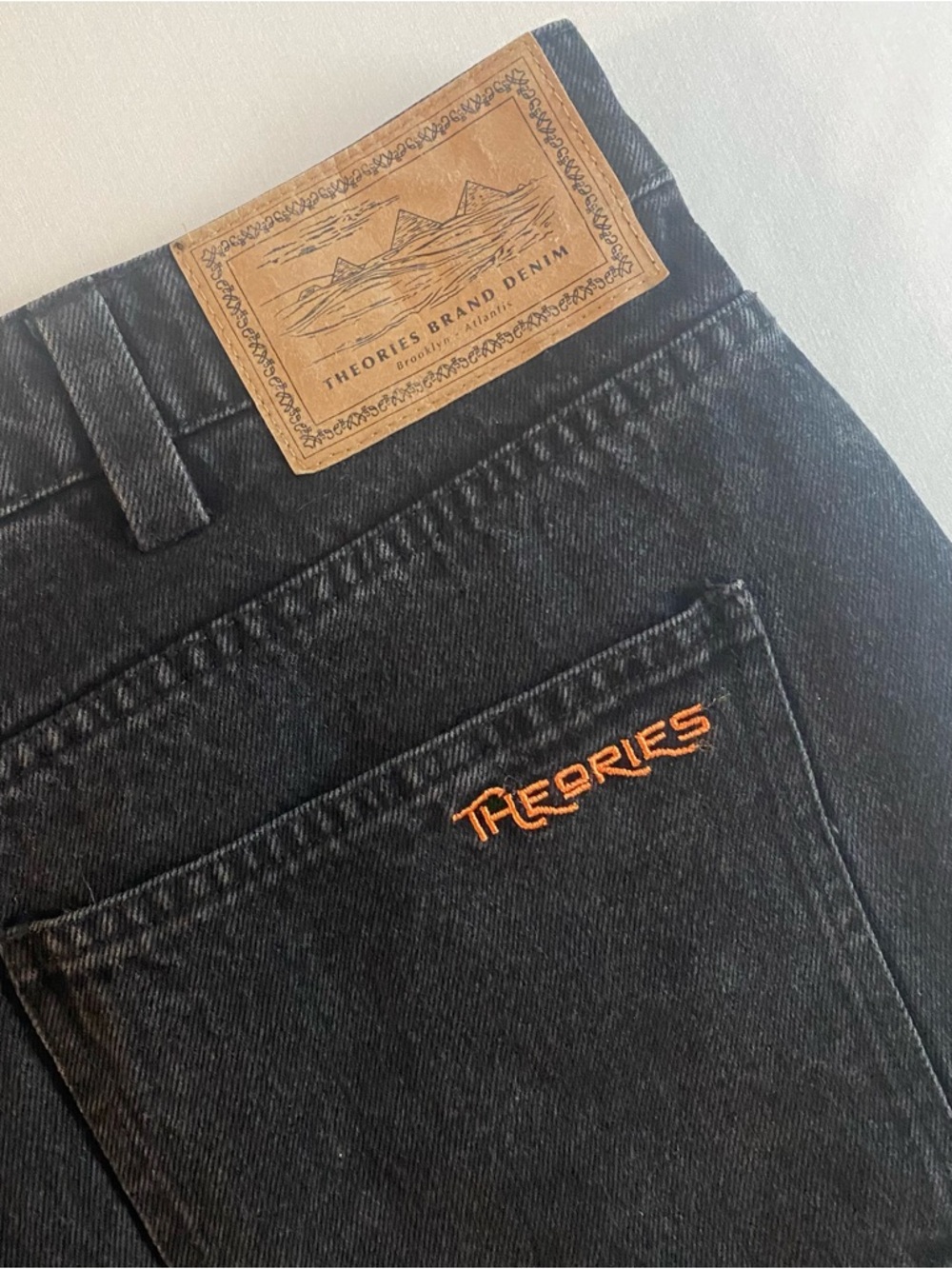 Theories of Atlantis Baggy Jeans Men 36x29 Relaxed Punk Goth Hip Hop Y2K Denim